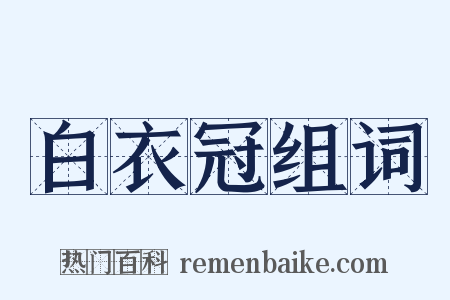白衣冠组词是什么意思的图片